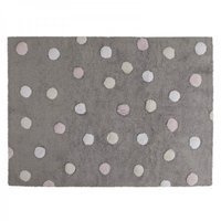 Dywan bawełniany do prania w pralce Topos Tricolor Grey Rosa/Pink, Lorena Canals  120 x 160 cm