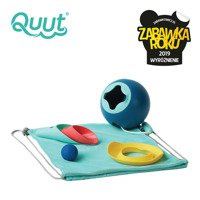 QUUT Set plażowy wiaderko Mini Ballo + 2 łopatki z piłeczką Cuppi + foremka Magic shaper Heart w worku, edycja limitowana, 10 m+