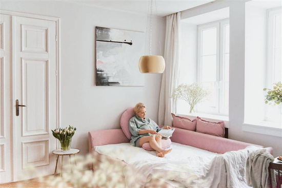 Poduszka ciążowa Organic kolor: piwonia, POOFI