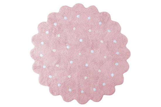 Dywan bawełniany do prania w pralce Galletita Rosa/Pink, Lorena Canals  Ø 140 cm