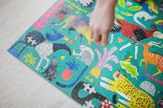 Mudpuppy Puzzle rodzinne Zwierzęta z lasu deszczowego 500 elementów 8+