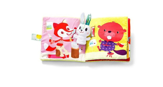Książeczka z mini-pacynką wielofunkcyjna Królik dentysta 9m+, LILLIPUTIENS 