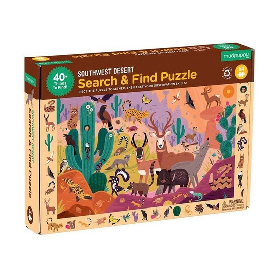Mudpuppy Puzzle obserwacyjne Amerykańska pustynia 64 elementy 4+
