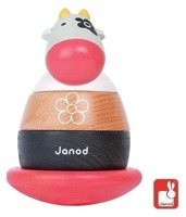 Krówka kiwajka, piramida drewniana Janod 12 m+