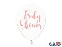 Balony 30 cm, Baby Shower, Crystal Clear, 1 op./6 szt.
