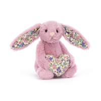Blossom Królik z sercem różowy k.uszy 15 cm