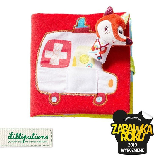  Książeczka z mini-pacynką wielofunkcyjna Doktor Alice Lisiczka Alice 9 m+, LILLIPUTIENS