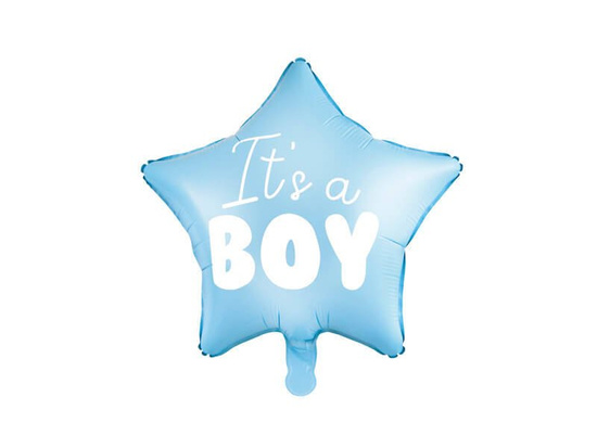 Balon foliowy Gwiazdka - It\'s a boy, 48 cm, jasny niebieski