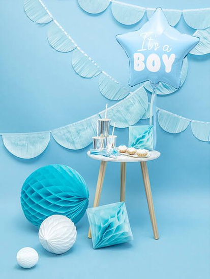 Balon foliowy Gwiazdka - It\'s a boy, 48 cm, jasny niebieski