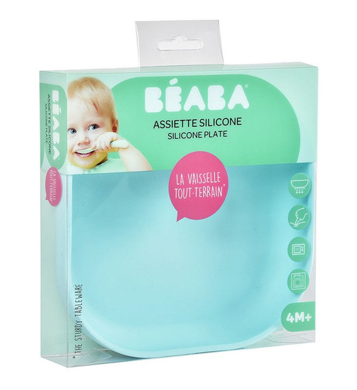 Beaba Silikonowy talerzyk z przyssawką blue