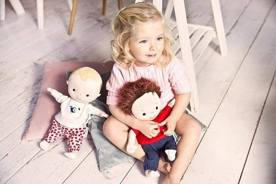 Duża materiałowa lalka dzidziuś Noa 36 cm 2 lata , LILLIPUTIENS