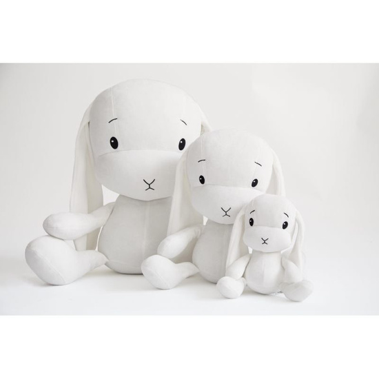 EFFIKI Królik Effik biały, białe uszy (M) 35 cm
