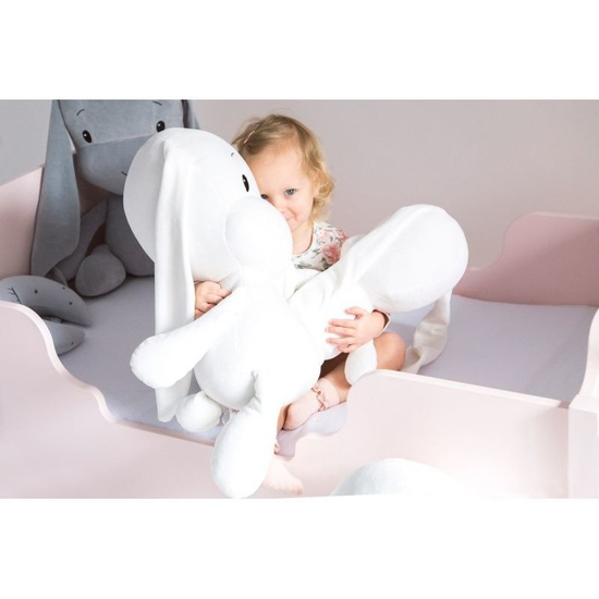 EFFIKI Królik Effik biały, białe uszy (M) 35 cm