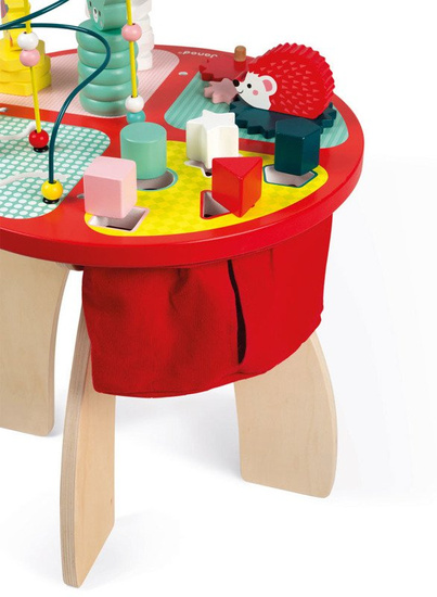 JANOD Stolik edukacyjny duży drewniany Baby Forest