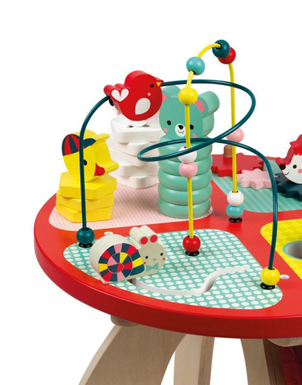 JANOD Stolik edukacyjny duży drewniany Baby Forest