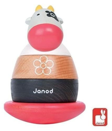 Krówka kiwajka, piramida drewniana Janod 12 m+