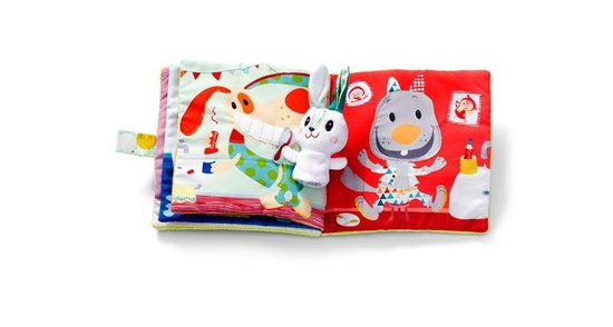 Książeczka z mini-pacynką wielofunkcyjna Królik dentysta 9m+, LILLIPUTIENS 