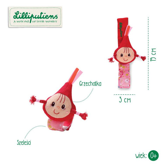 LILLIPUTIENS Grzechotka na rękę Czerwony Kapturek 0 m+
