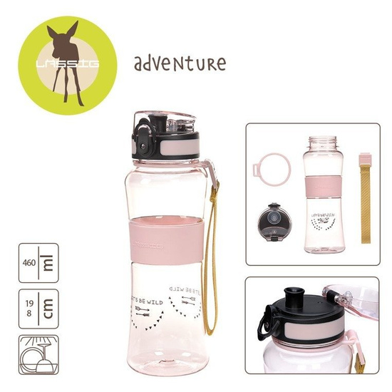 Lassig Butelka do picia ze sportowym ustnikiem Adventure Girls, 3+