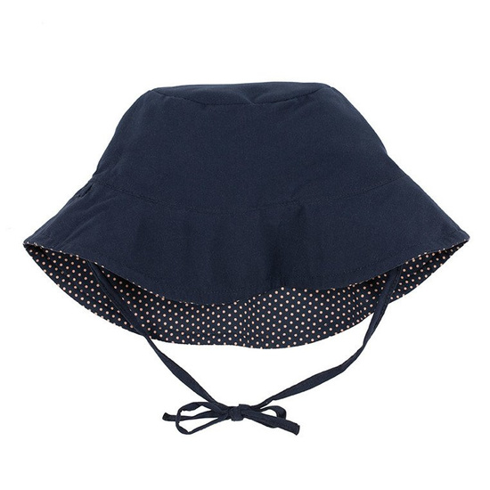 Lassig Kapelusz dwustronny Polka Dots navy UV 50+ 
