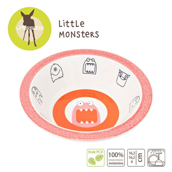 Lassig Talerz Little Monster koral