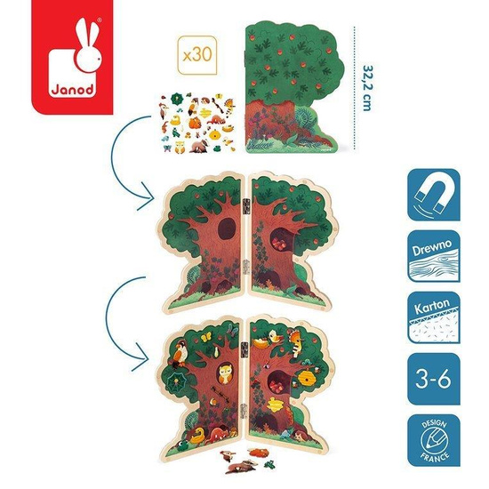 Magnetyczna układanka Drzewo, 3+, Janod