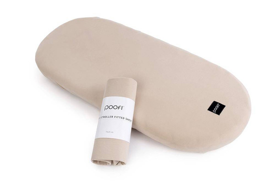 Prześcieradło do wózka Organic kolor: nugat, POOFI