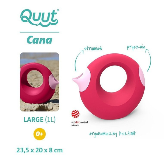 QUUT Konewka duża Cana Cherry Red + Sweet Pink, 0+