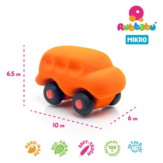 Rubbabu Zestaw 8 sensorycznych mikro - pojazdów 