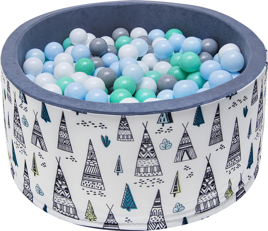 Suchy Basen z piłeczkami 200szt TIPI 90x40, Welox