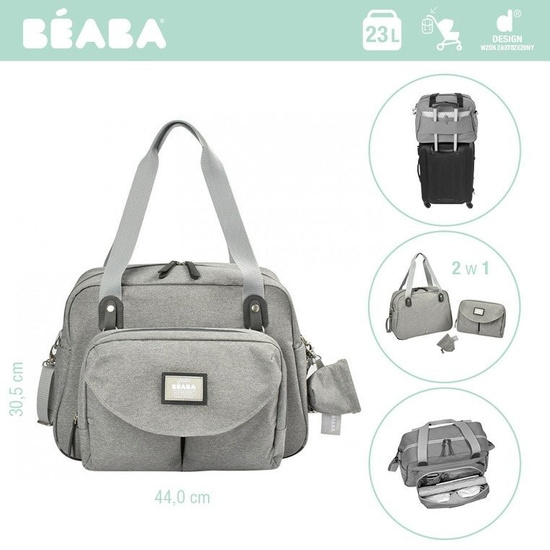 Torba dla mamy Geneva II heather grey, Beaba 