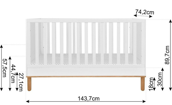 Toteme botanique łóżeczko 70x140